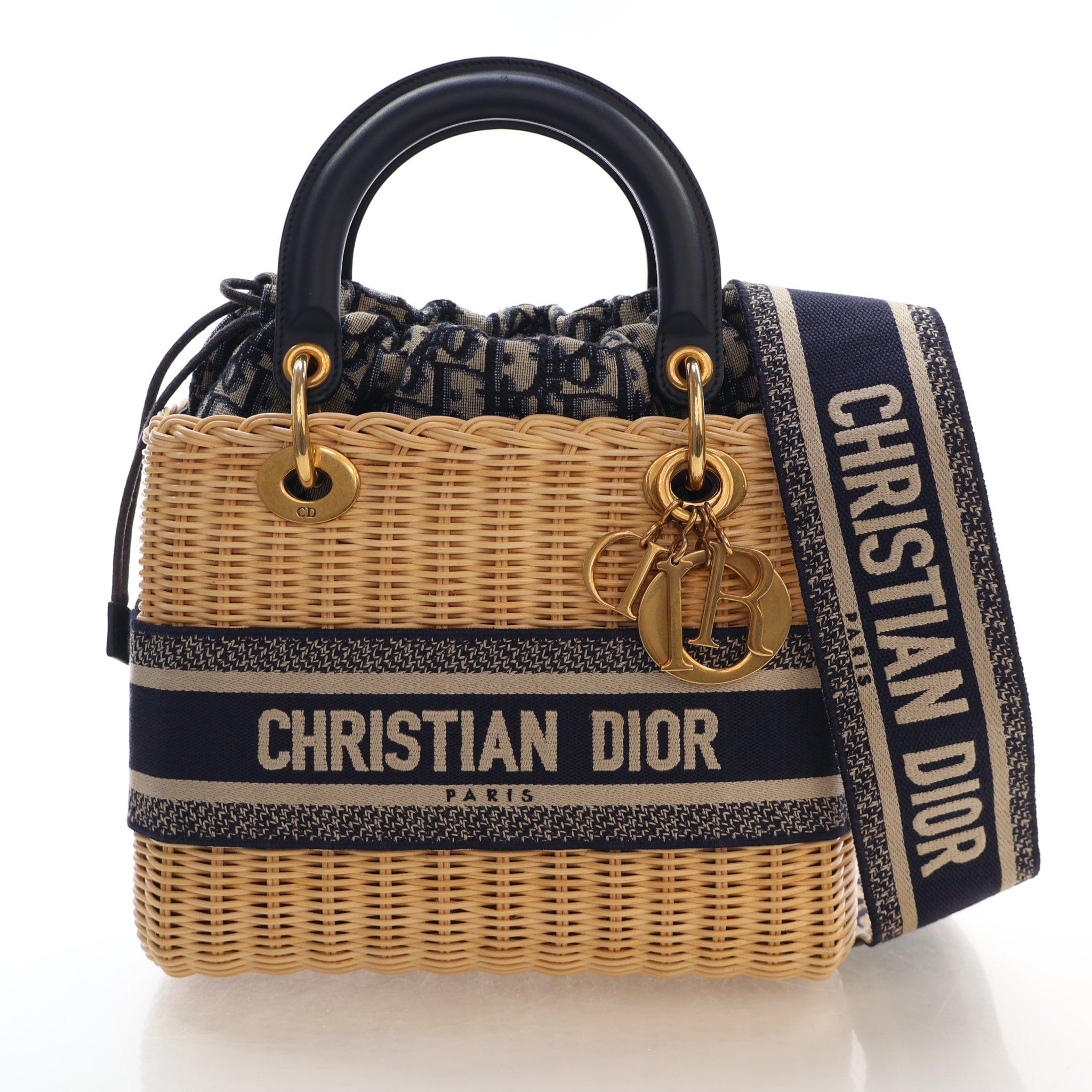 Christian Dior Wicker and Oblique Canvas Lady Dior Bag – Luxe Du Jour