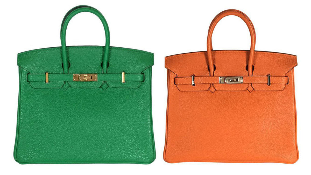 Hermès Birkin handbag in green leather with gold hardware
