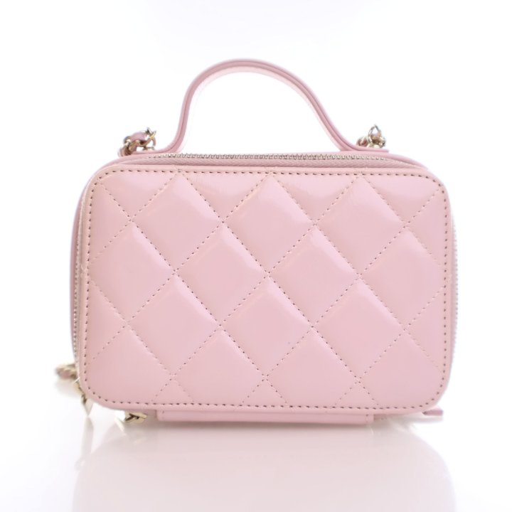 Chanel Mini Glazed Calfskin Double Zip CC Vanity Case, photo 12 of 19