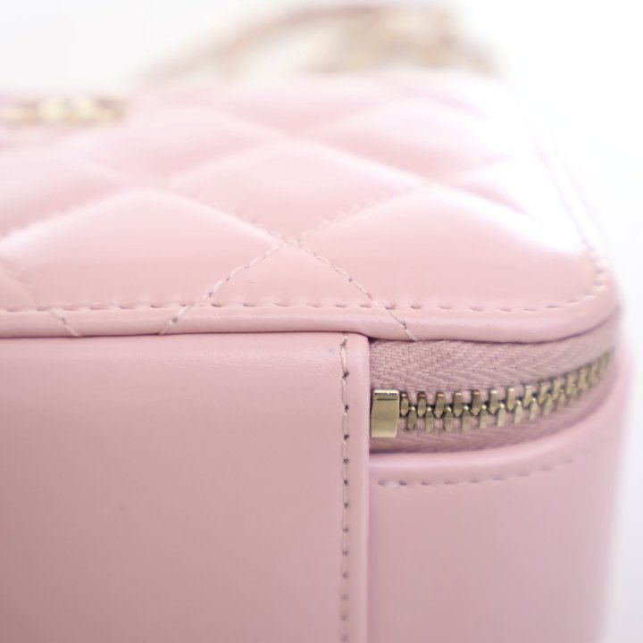 Chanel Mini Glazed Calfskin Double Zip CC Vanity Case, photo 16 of 19
