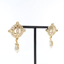 Chanel Faux Pearl Drop Earr...