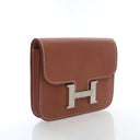 Hermes Gold Evercolor Constance Slim Wallet