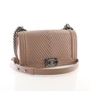 Chanel Medium Calfskin Chevron Boy Flap Bag