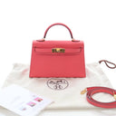 Hermes Rose Azalee Chevre M...