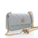 Chanel Mini Lambskin Camellia Crush Clutch With Chain