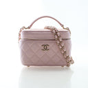 Chanel Mini Caviar CC Top Handle Vanity Case With Chain