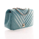 Chanel Mini Caviar Iridescent Chevron Statement Flap Bag