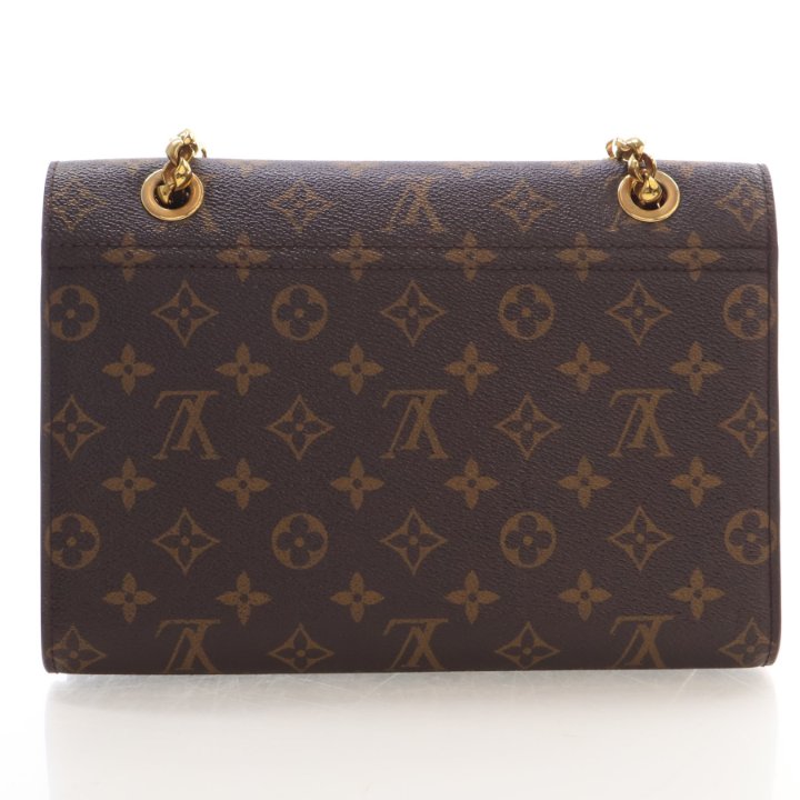 Pre-Owned Louis Vuitton Coated Canvas Monogram Victoire Handbag, back view