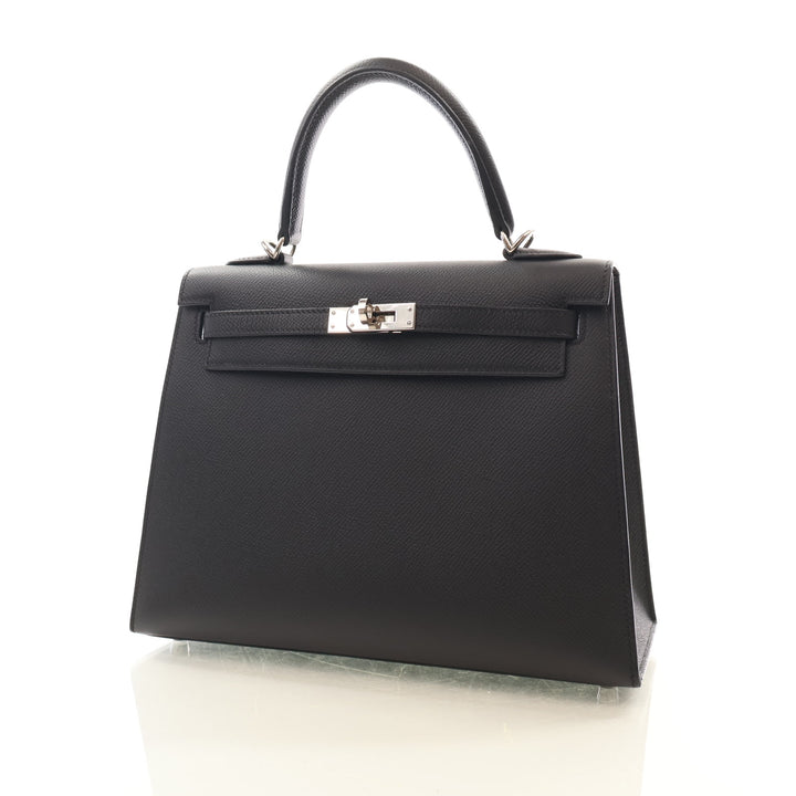 Hermes Noir Epsom Kelly 25