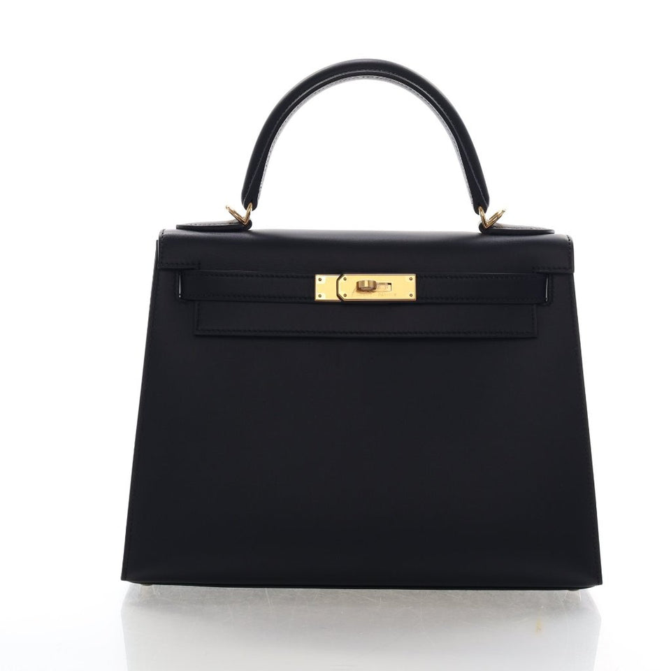 Hermes Noir Sombreno Sellier Kelly 28