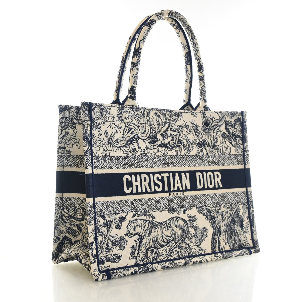 Pre-Owned Christian Dior Book Tote Medium Toile De Jouy, front view