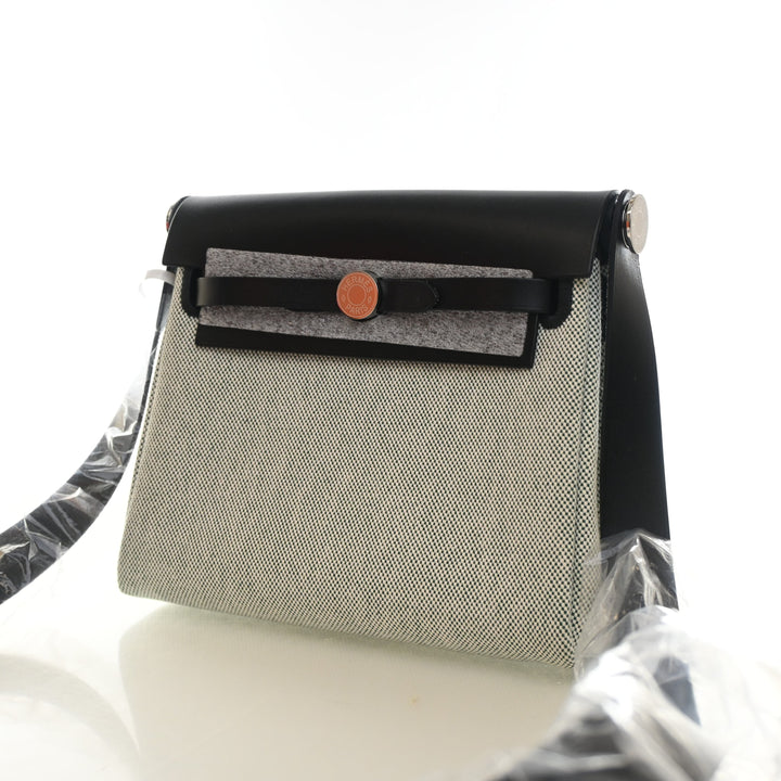 Hermès Noir Toile Mini Herbag Zip 20