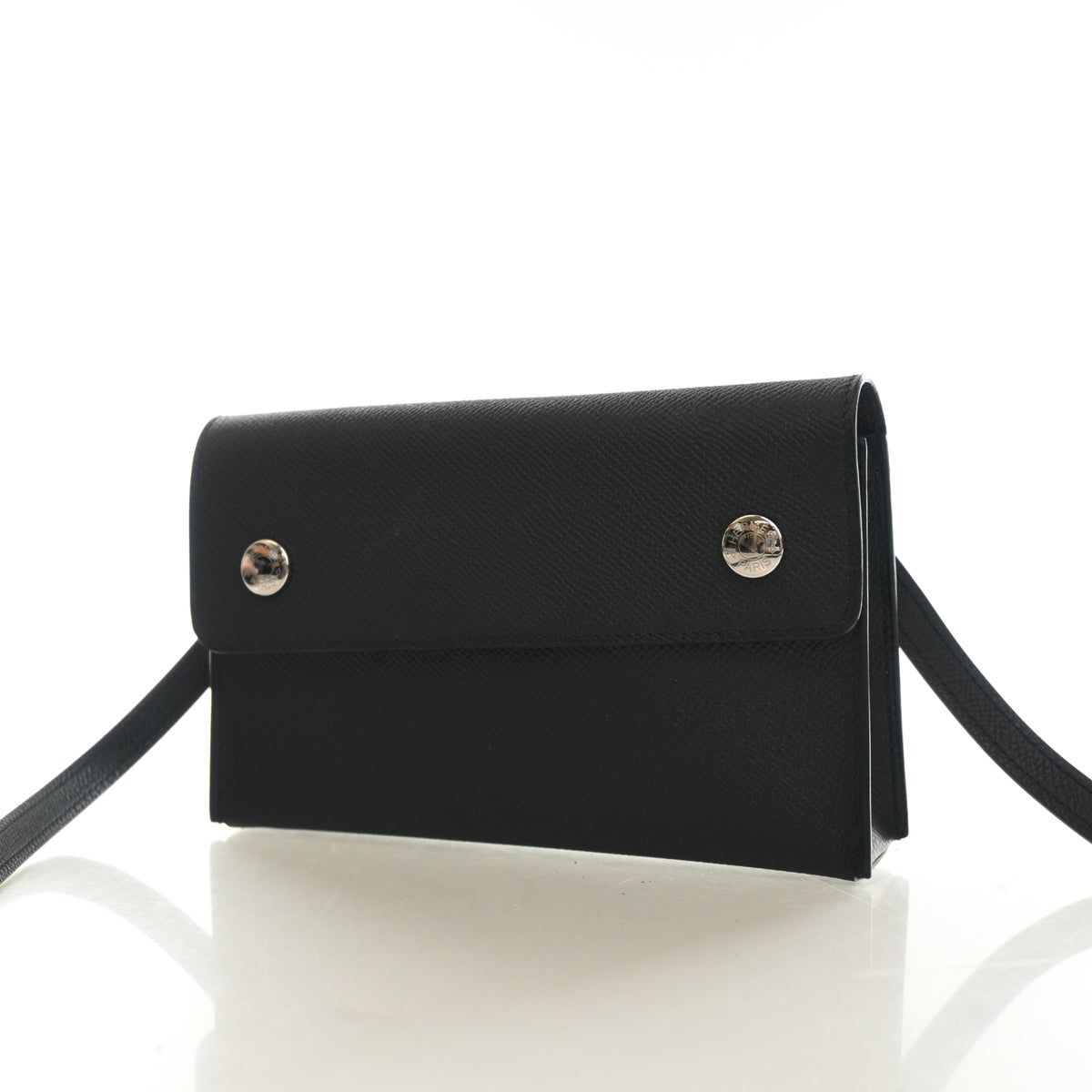 Hermes Noir Epsom Hermesnap Wallet, photo 3 of 12
