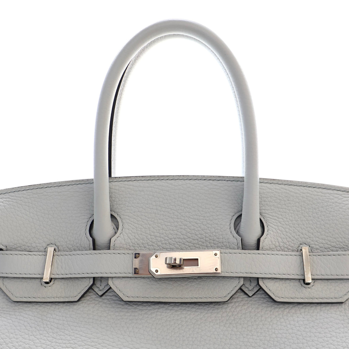 Pre-Owned Hermès Birkin 30 Bleu Pale Togo Leather, open front view