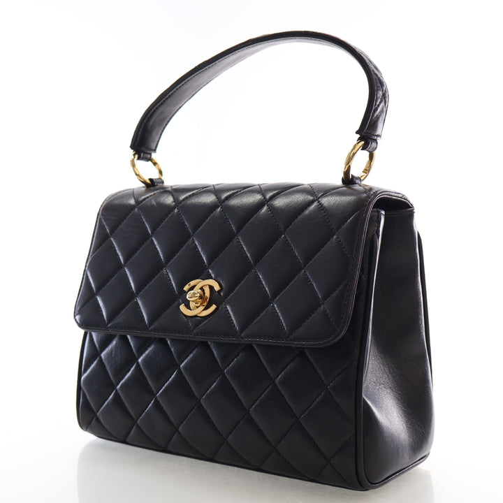 Chanel Vintage Small Lambskin Kelly Top Handle