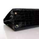 Hermes Noir Alligator Selli...