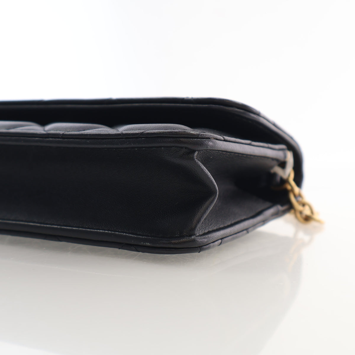 Pre-Owned Chanel Wallet On Chain Lambskin WOC, side view, photo 8 of 16