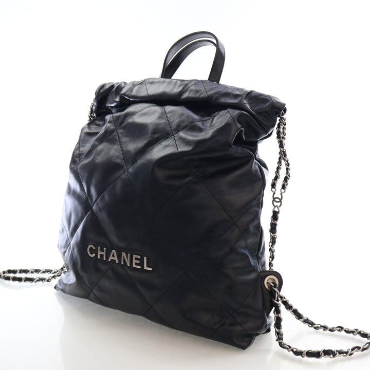 Chanel Shiny Calfskin 22 Backpack