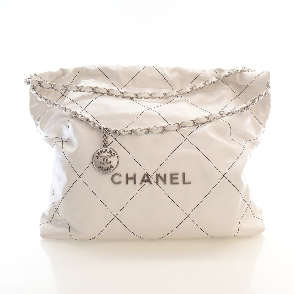Chanel Medium Shiny Calfskin 22 Hobo