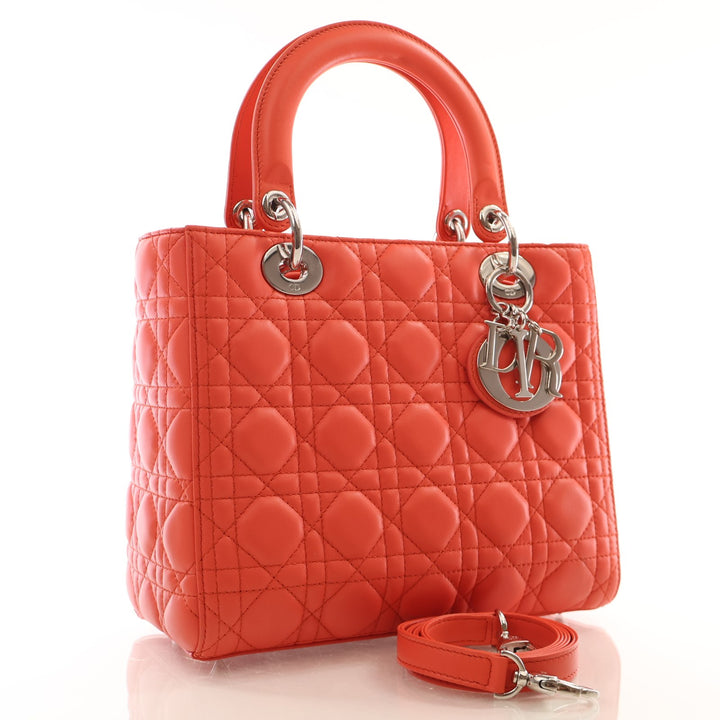 Christian Dior Medium Lambskin Lady Dior