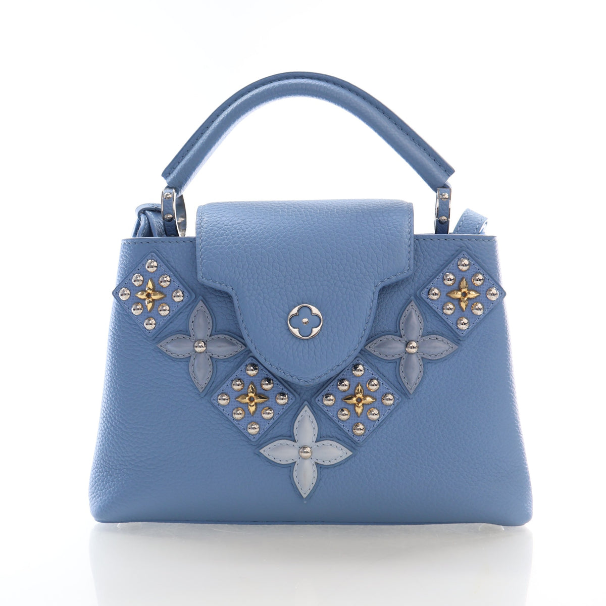 Pre-Owned Louis Vuitton Studded Taurillon Capucines BB, front view, photo 2 of 20
