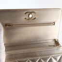 Chanel Calfskin Metallic CC...