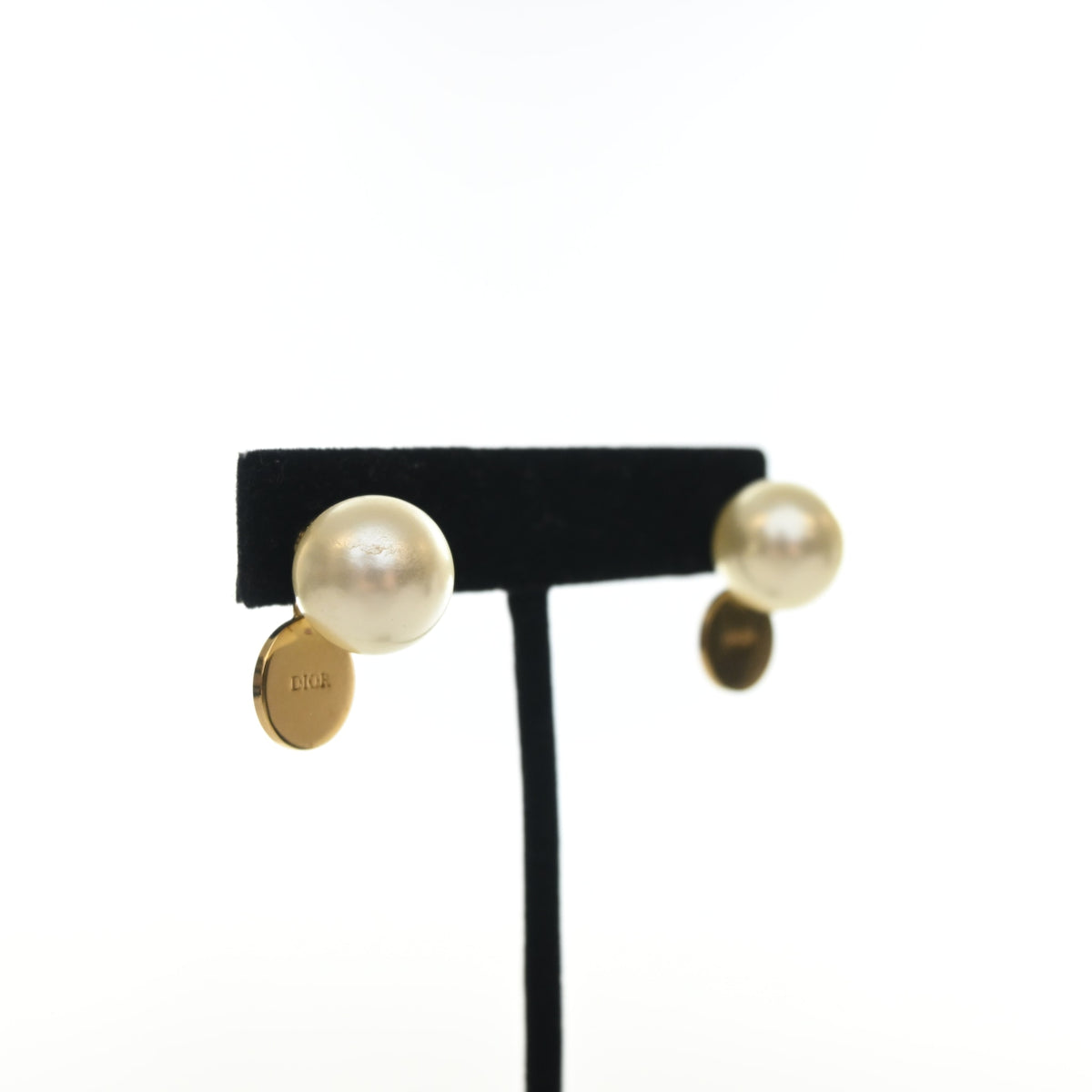 Pre-Owned Christian Dior Pearl Tribales Pearl Earrings, front view, photo 6 of 8