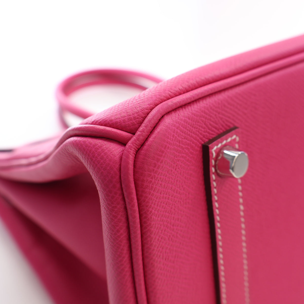 Pre-Owned Hermès Birkin 35 Rose Tyrien Epsom Leather Candy, base and feet view, photo 11 of 24