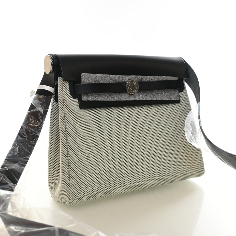 Hermès Noir Toile Mini Herbag Zip 20