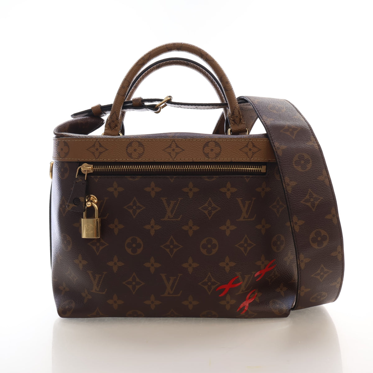 Pre-Owned Louis Vuitton PM Reverse Monogram City Cruiser Bag, front view, authenticated at Luxe Du Jour