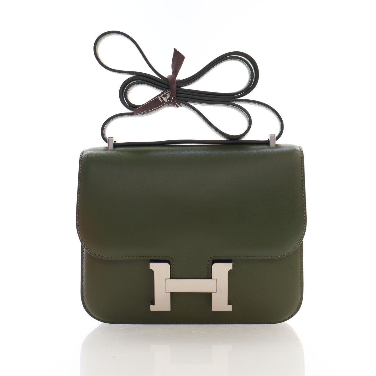 Pre-Owned Hermès Constance 18 Canopée Tadelakt Leather, front view, authenticated at Luxe Du Jour