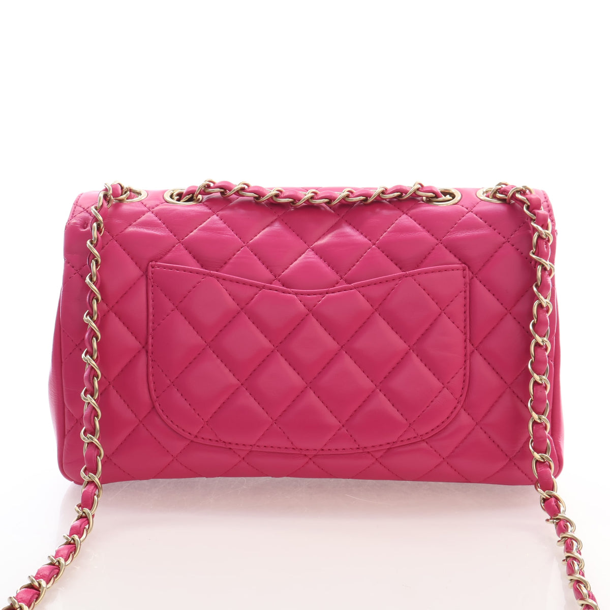 Pre-Owned Chanel Flap Bag Medium Lambskin Classic Single, front view, photo 11 of 19