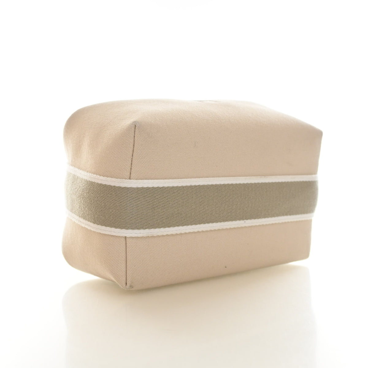 Pre-Owned Hermès Case Small Toile Naturel Bride A Brac, base and feet view