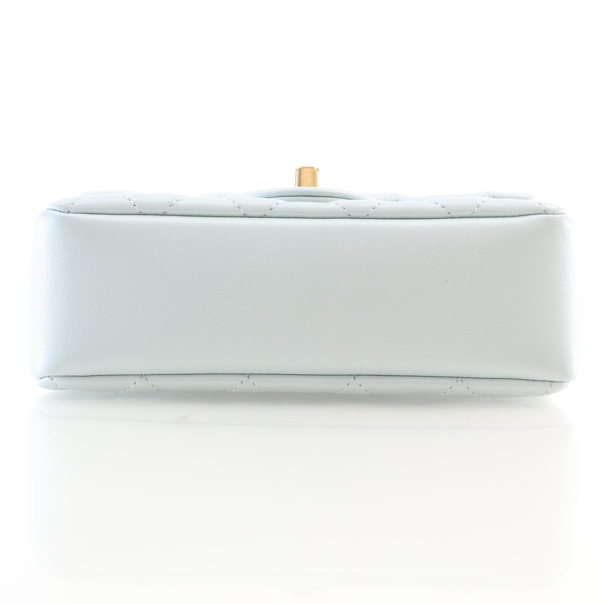 Pre-Owned Chanel Flap Bag Mini Lambskin Pearl Twist Square, base and feet view, photo 9 of 15