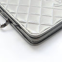 Chanel Calfskin Metallic Qu...