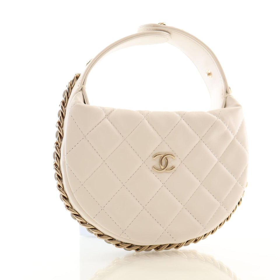 Chanel Lambskin Chain Around Pouch Hobo
