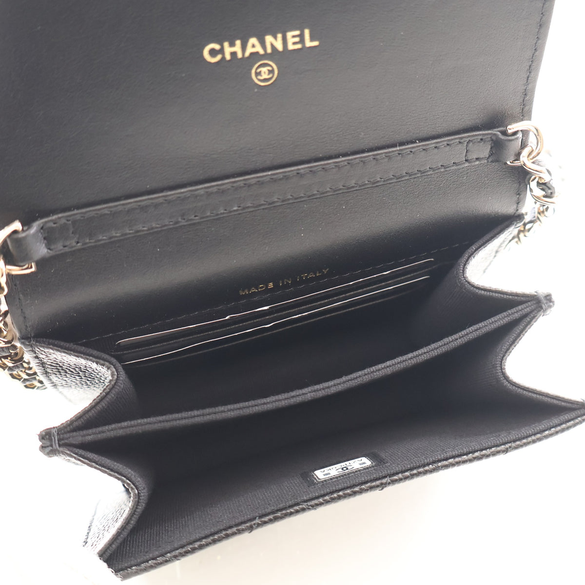 Chanel Mini Caviar Ribbon Chain Cardholder Crossbody, photo 13 of 16