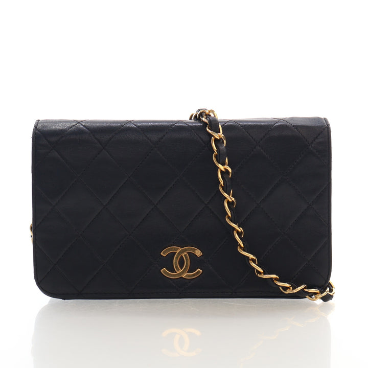 Chanel Vintage Small Lambskin Matelasse Shoulder Bag