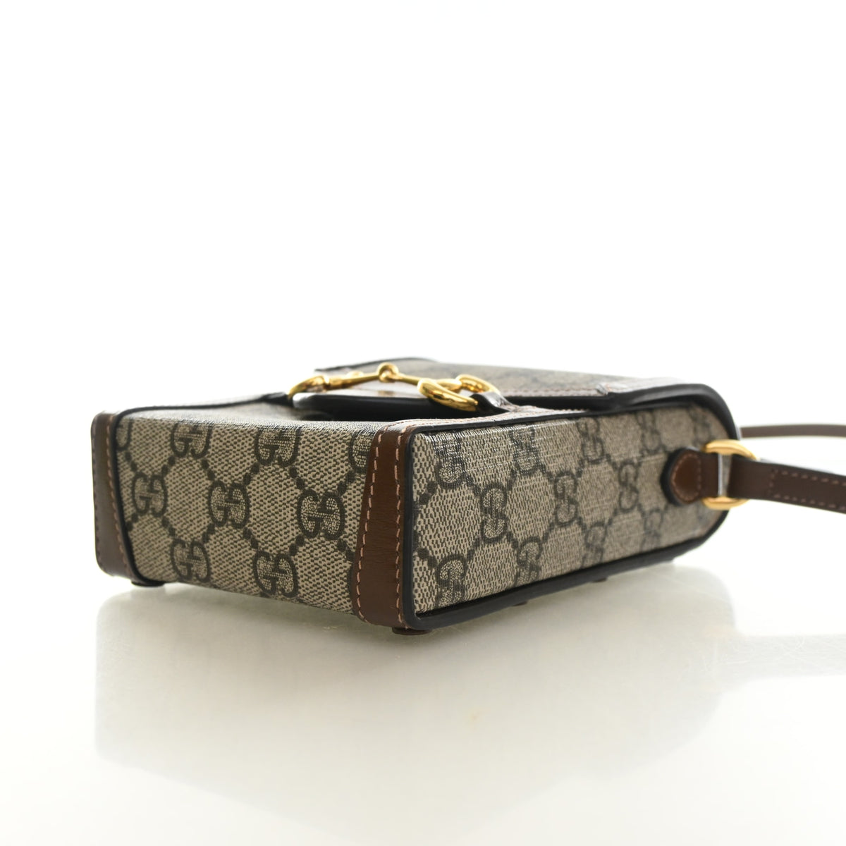 Gucci Mini GG Supreme Horsebit 1955 Crossbody Bag, photo 7 of 13