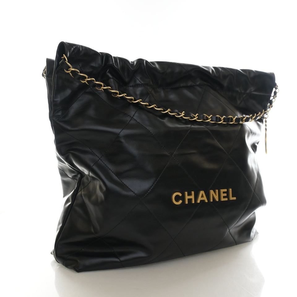 Chanel Medium Shiny Calfskin 22 Hobo