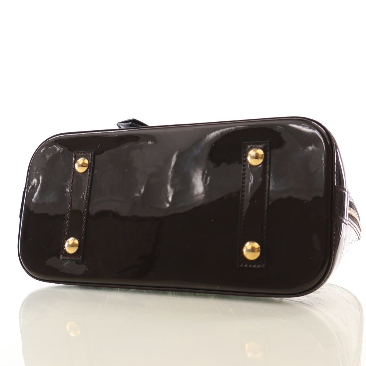 Pre-Owned Louis Vuitton Alma PM Patent Leather, base and feet view, photo 7 of 22