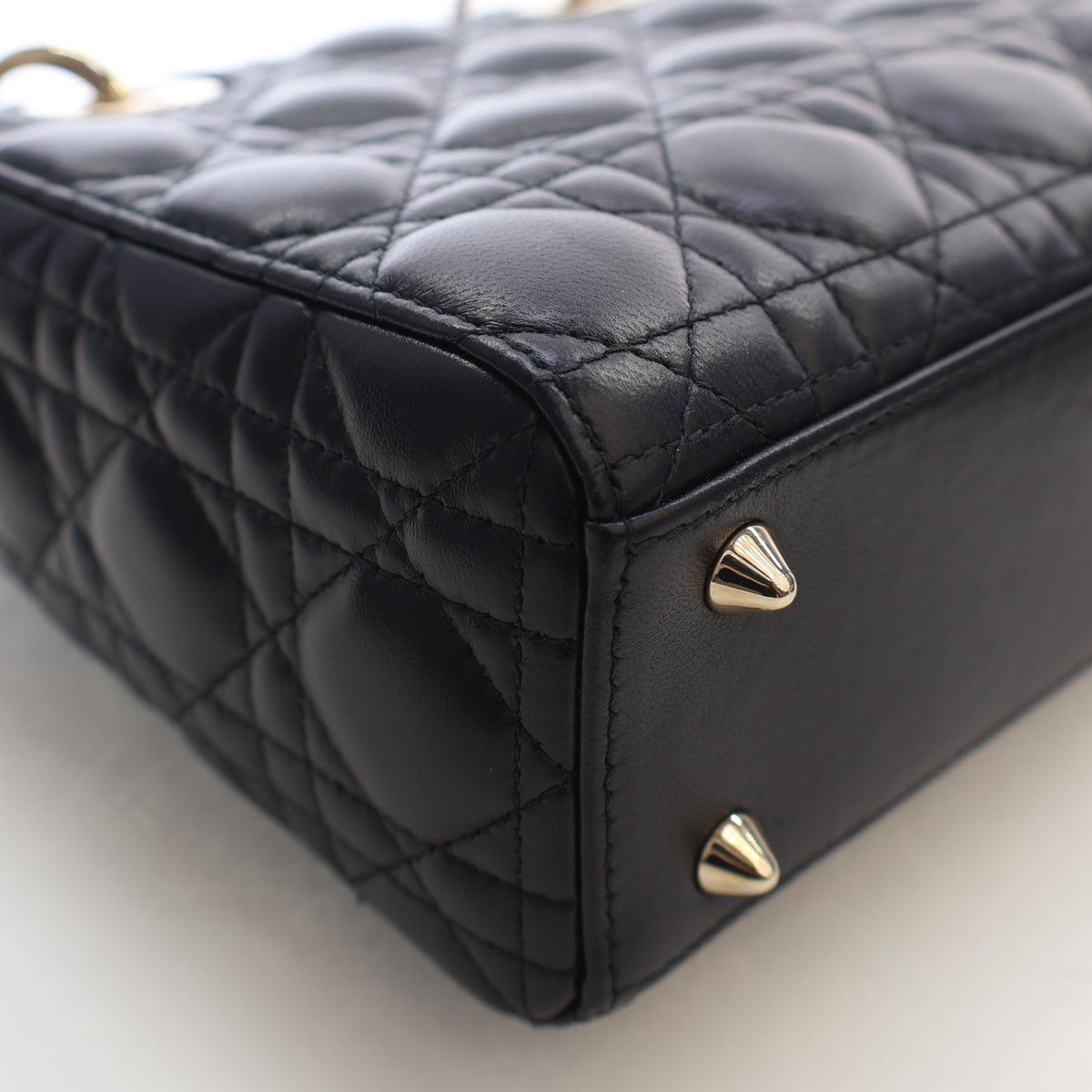 Pre-Owned Christian Dior Lady Dior Small Lambskin My Abcdior, base and feet view, photo 13 of 19