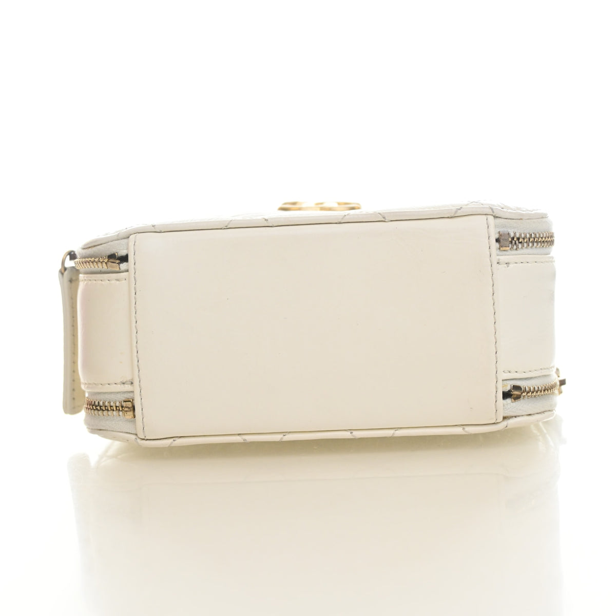Pre-Owned Chanel Top Handle Mini Calfskin Vanity With Chain, base and feet view, photo 9 of 19