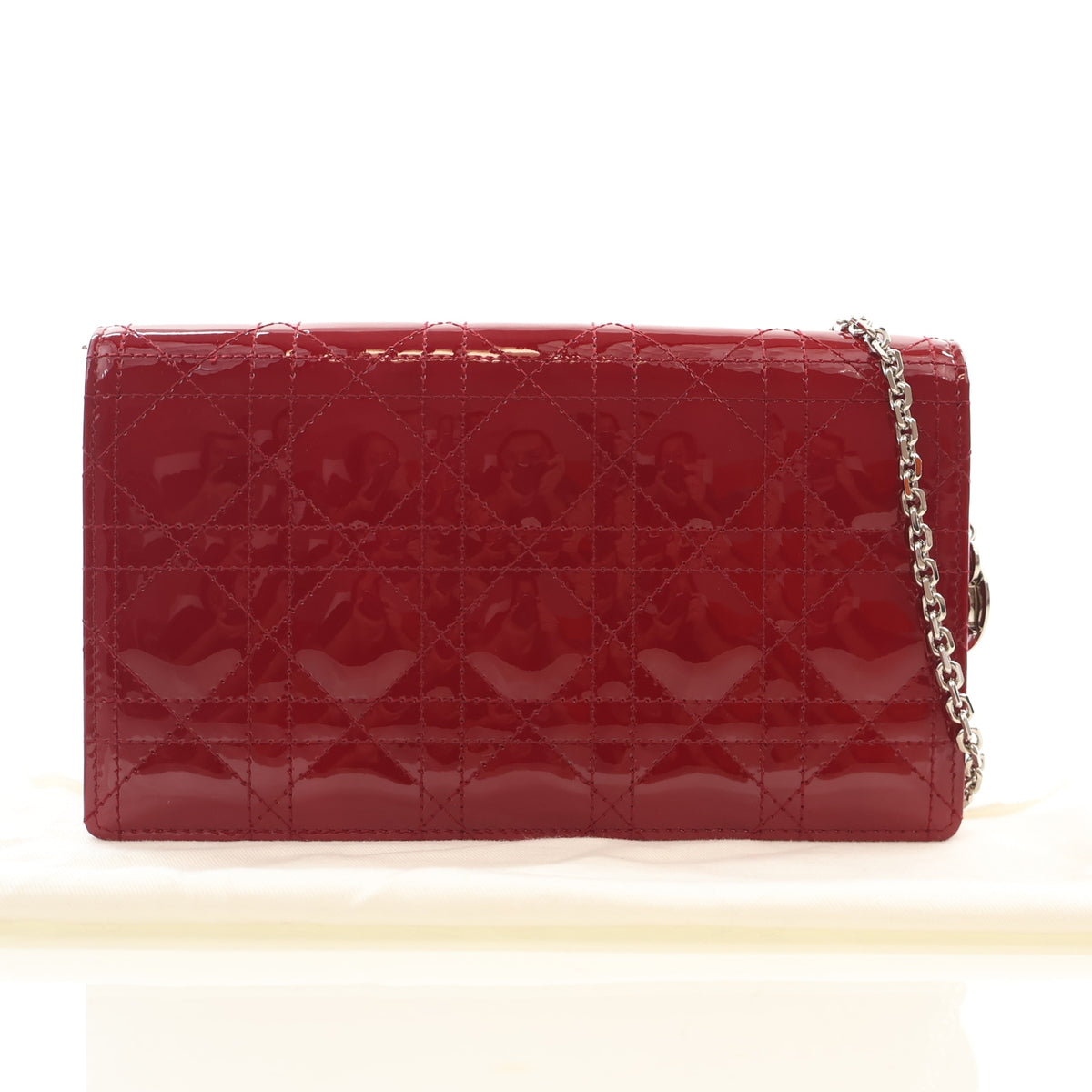 Christian Dior Patent Lady Dior Pouch with Chain, photo 16 of 16