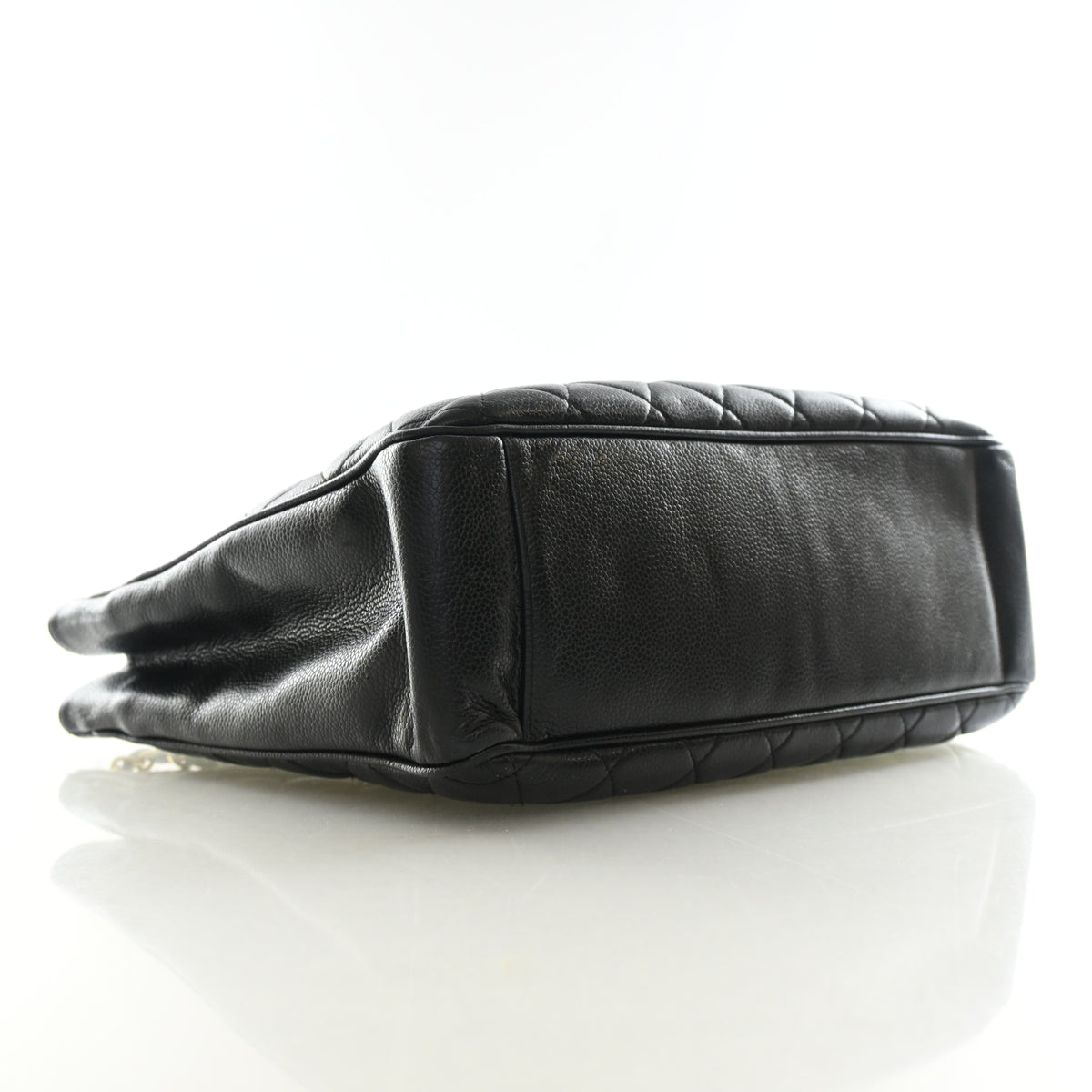 Vintage Chanel Shopping Tote Caviar Leather, base and feet view