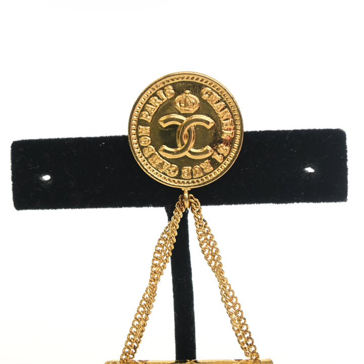 Chanel Vintage CC Medallion Bag Brooch