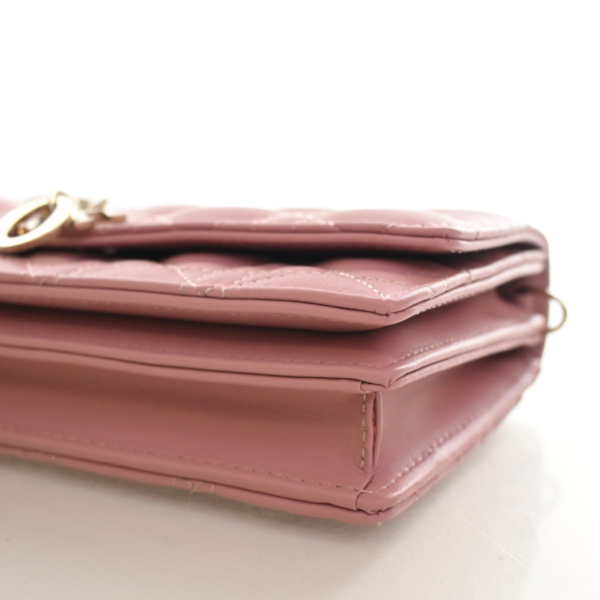 Pre-Owned Christian Dior Mini Lambskin My Dior, side profile, photo 8 of 14