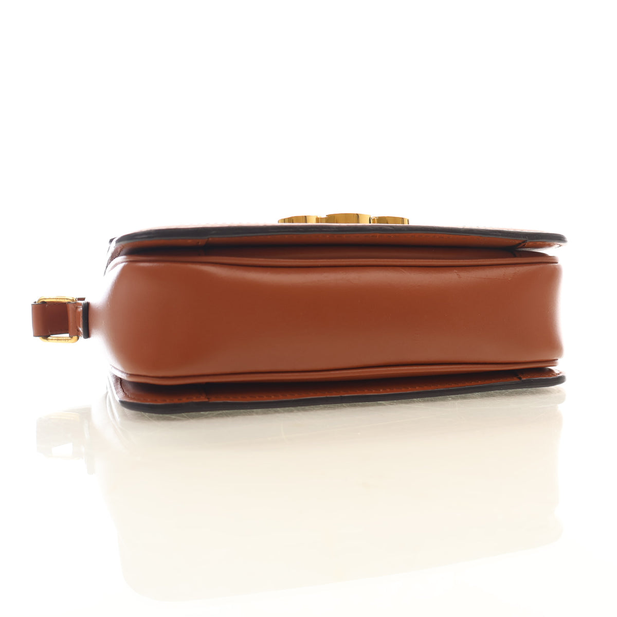 Pre-Owned Celine Flap Bag Teen Mixed Fibers Triomphe, side profile