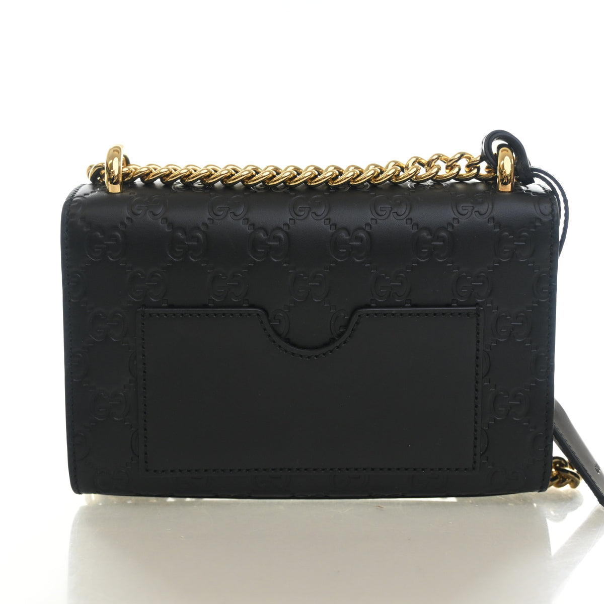 Pre-Owned Gucci Shoulder Bag Small Guccissima Padlock, back view
