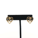 Chanel Heart CC Stud Earrings